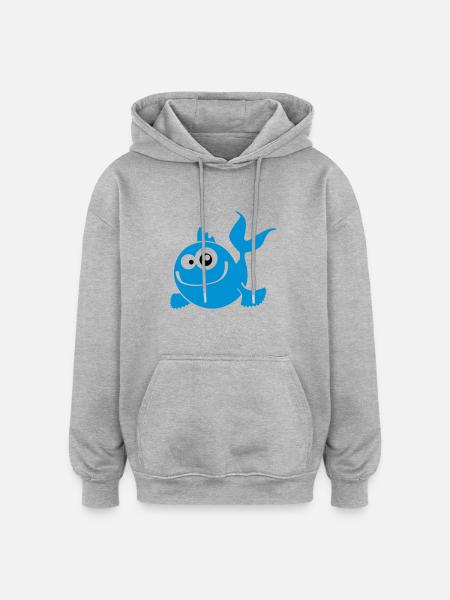 fish - Oversized Unisex Hoodie - heather grey