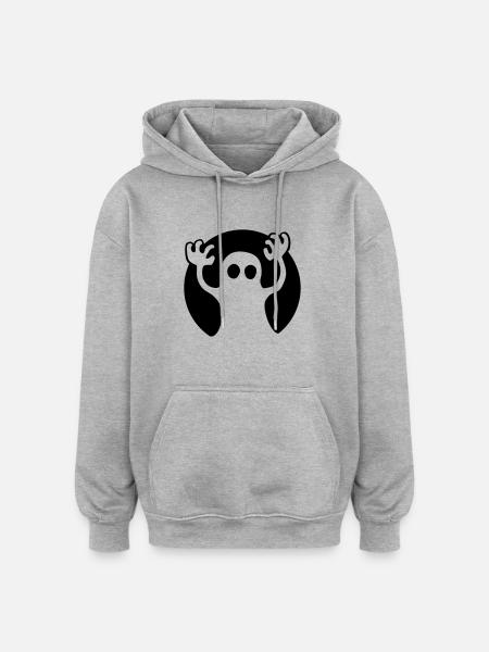 buh_092011_b_1c - Oversized Unisex Hoodie - Grau meliert