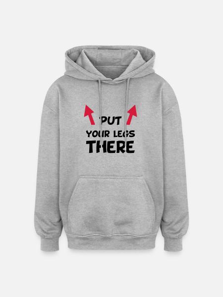 poppen - Oversized Unisex Hoodie - Grau meliert