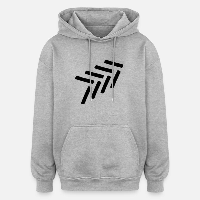 Pneu - Sweat à capuche oversize unisexe - gris chiné