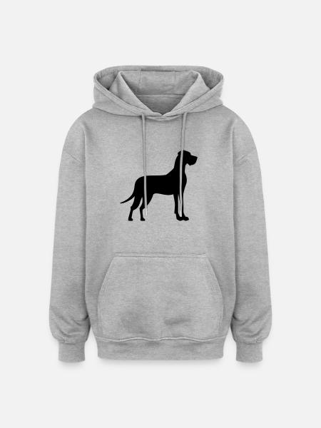 Dogue - Sweat à capuche oversize unisexe - gris chiné