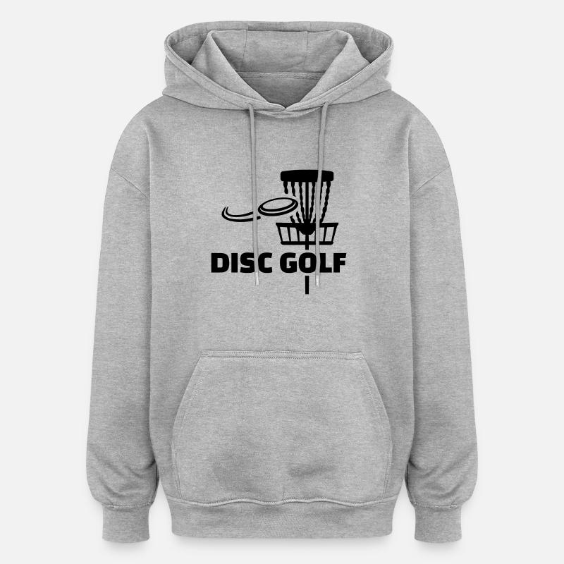 Disc Golf - Sweat à capuche oversize unisexe - gris chiné