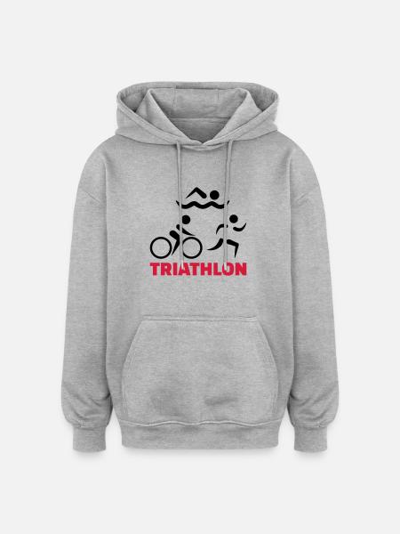 Triathlon - Oversized Unisex Hoodie - heather grey