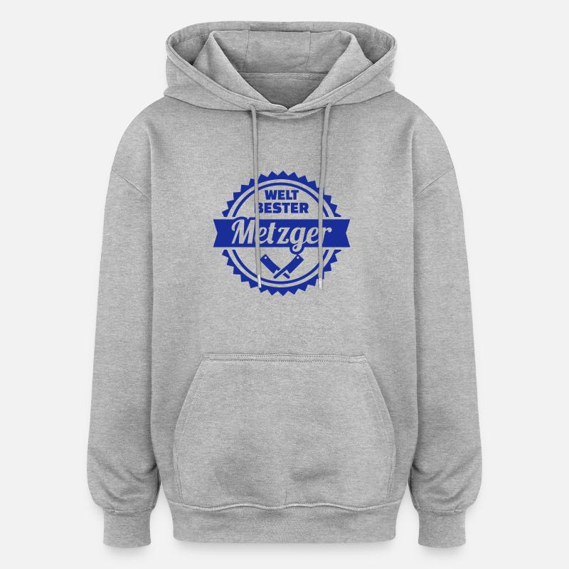Metzger - Oversized Unisex Hoodie - Grau meliert