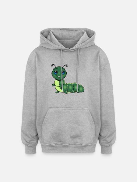 raupe süss kind - Oversized Unisex Hoodie - Grau meliert