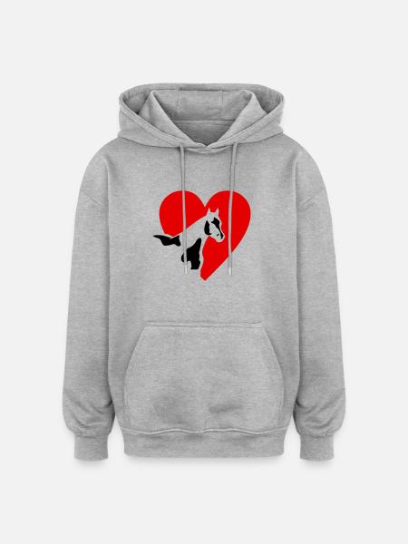 Paint Horse - Oversized Unisex Hoodie - Grau meliert