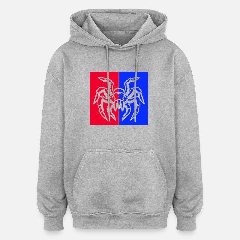 araignée araignée - Sweat à capuche oversize unisexe - gris chiné