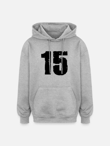 15 - Oversized Unisex Hoodie - heather grey