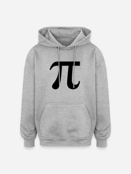 PI - Oversized Unisex Hoodie - Grau meliert