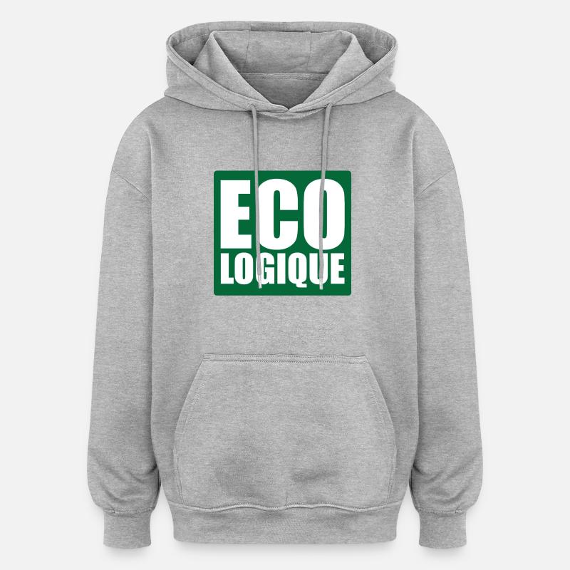 Eco! - Unisex oversize huppari - harmaasävyinen