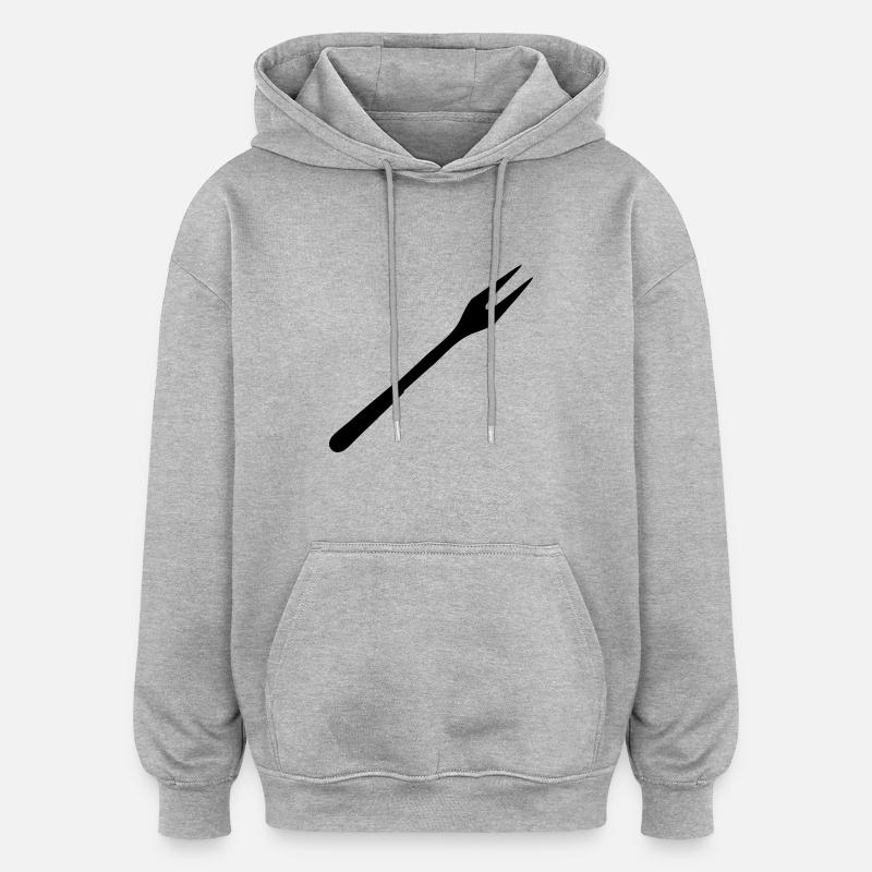 fondue - Sweat à capuche oversize unisexe - gris chiné