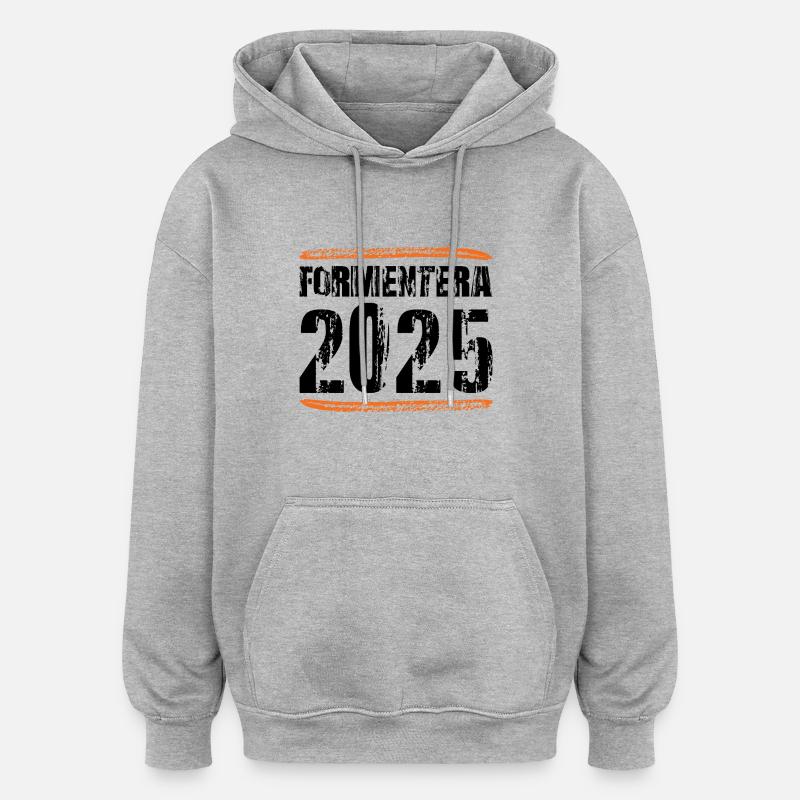 Formentera 2025 Dire - Sweat à capuche oversize unisexe - gris chiné