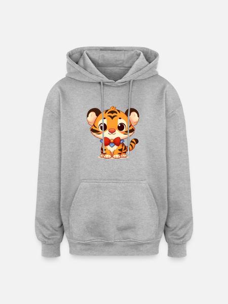 Tiger 3 - Oversized Unisex Hoodie - heather grey