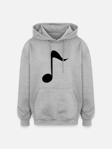 Note - Oversized Unisex Hoodie - Grau meliert