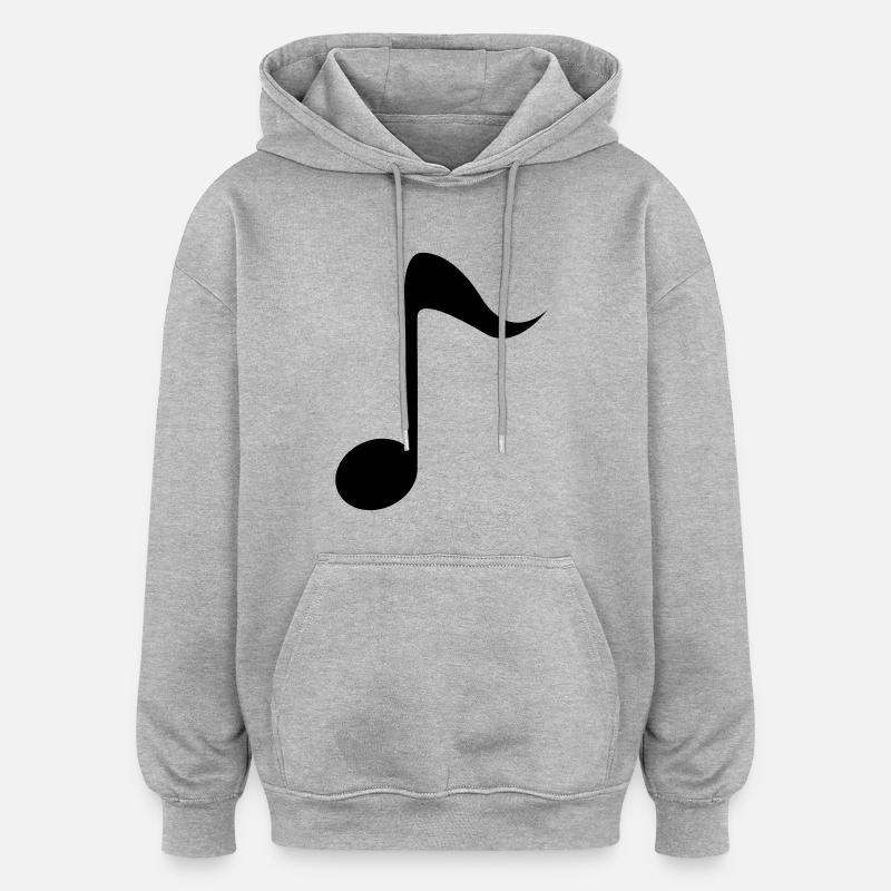 Note - Oversized Unisex Hoodie - Grau meliert