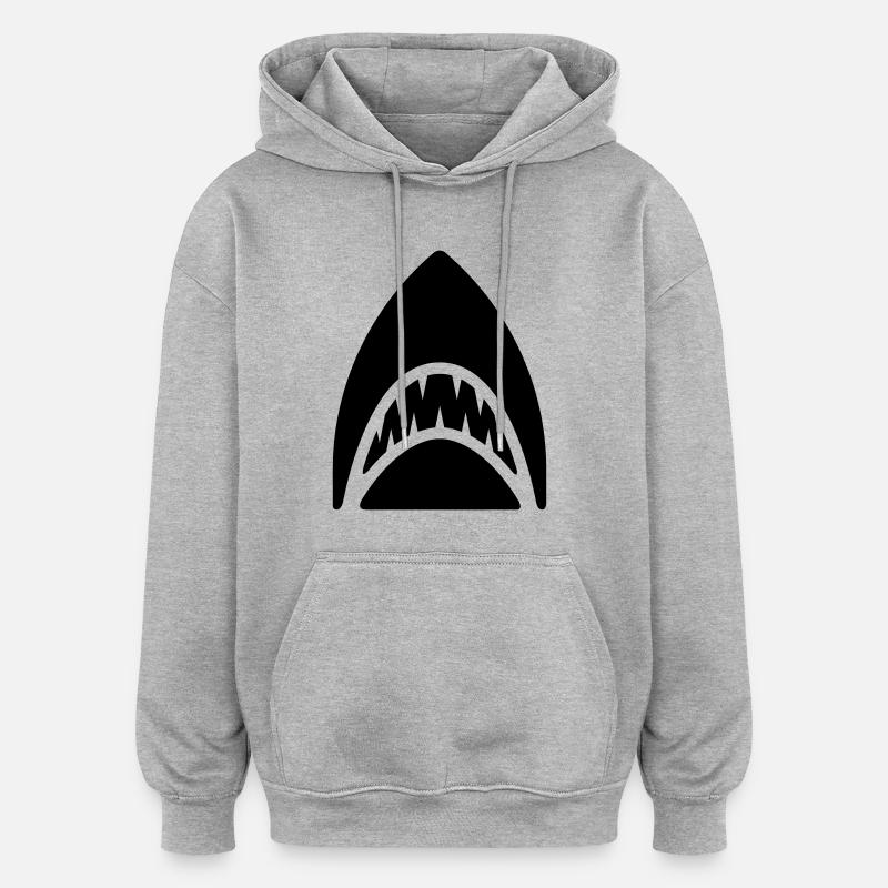 Hai - Oversized Unisex Hoodie - Grau meliert
