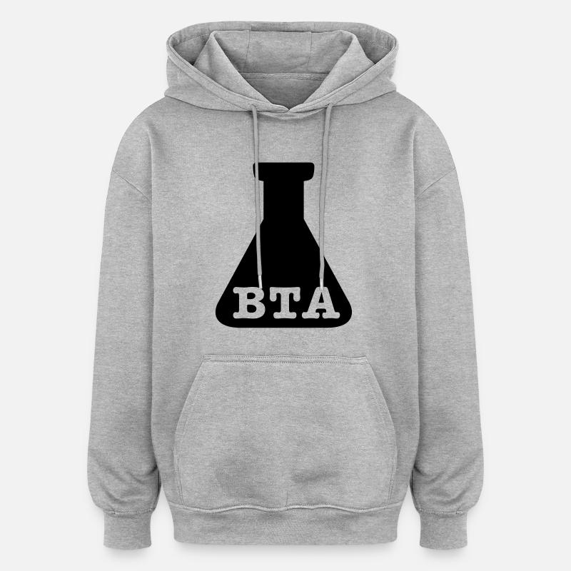 BTA - Oversized Unisex Hoodie - Grau meliert