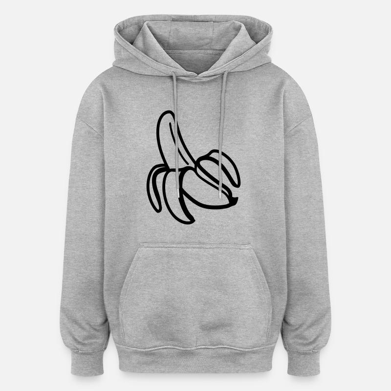 Icône de la Banane - Sweat à capuche oversize unisexe - gris chiné