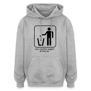 Jongleur - Oversized Unisex Hoodie - Grau meliert - Vorne - Noah (186cm)