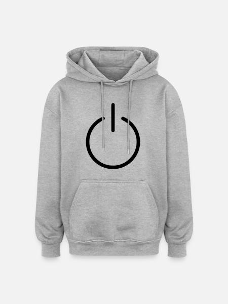 power - Oversized Unisex Hoodie - heather grey