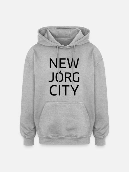 New Jörg City - Oversized Unisex Hoodie - heather grey