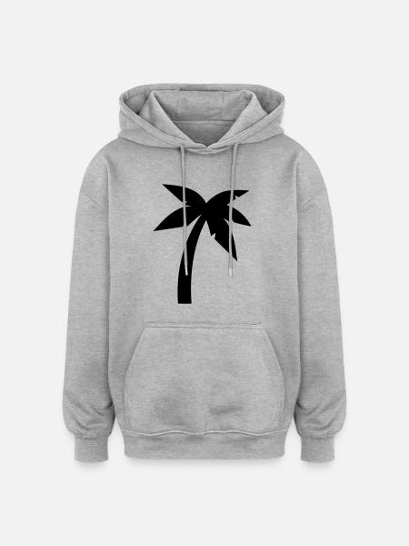 Palm - Oversized Unisex Hoodie - heather grey