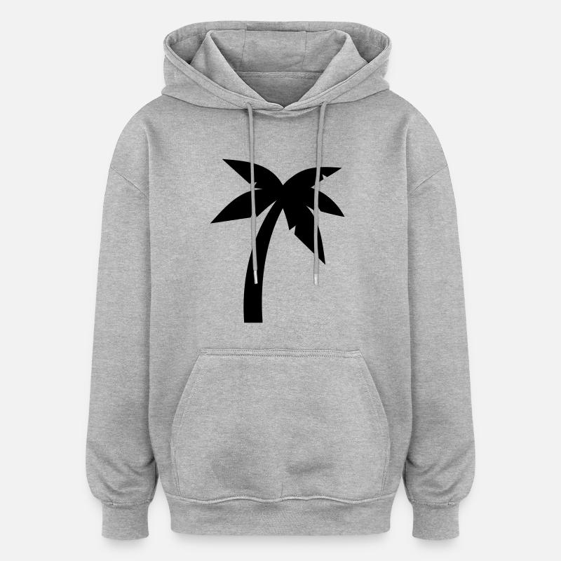 Palme - Sweat à capuche oversize unisexe - gris chiné