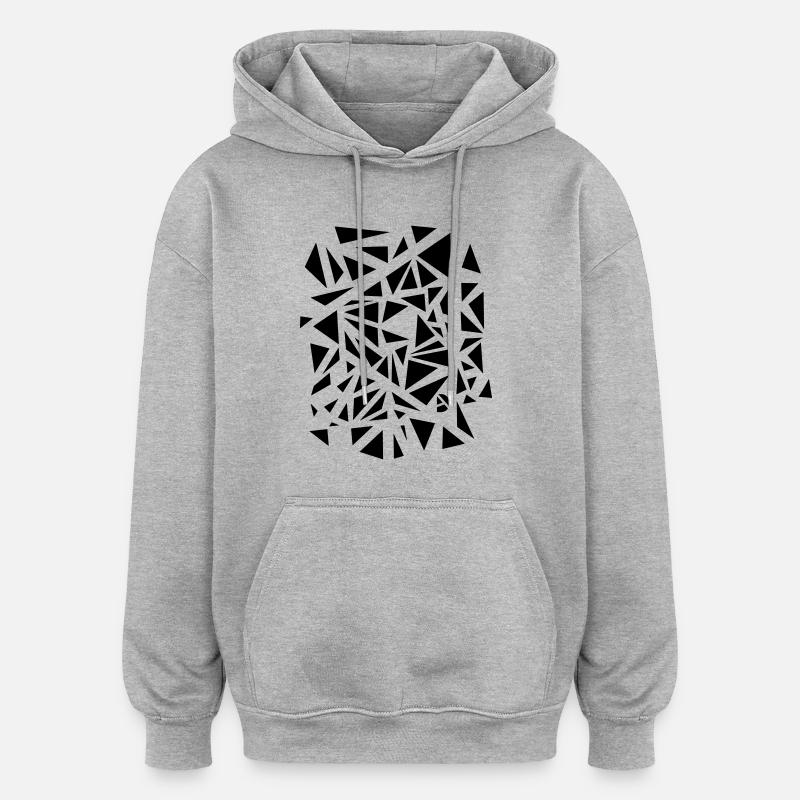 AD Triangle Explosion - Sweat à capuche oversize unisexe - gris chiné