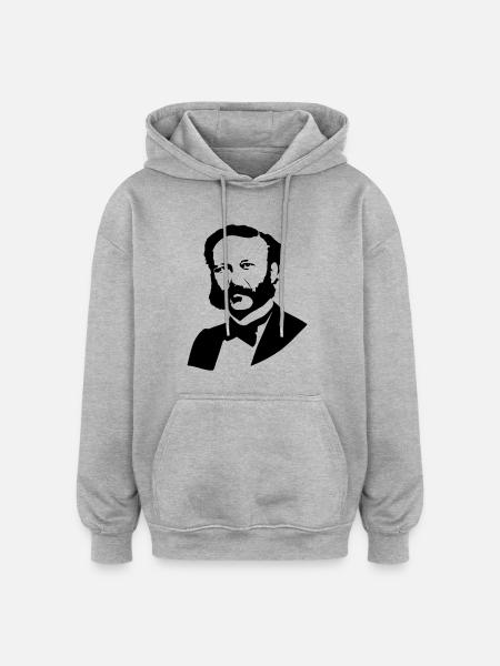 Henry Dunant - Oversized Unisex Hoodie - Grau meliert