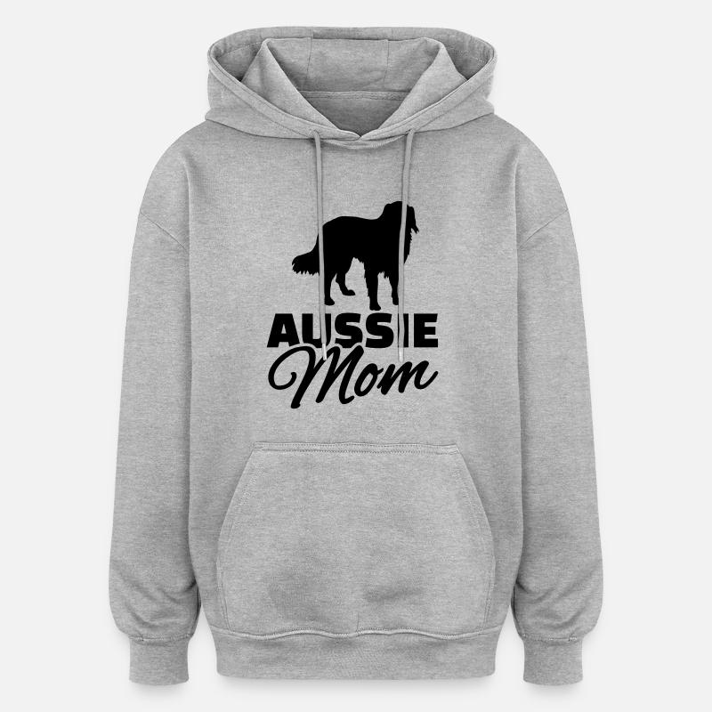 Aussie Mom - Oversized Unisex Hoodie - heather grey