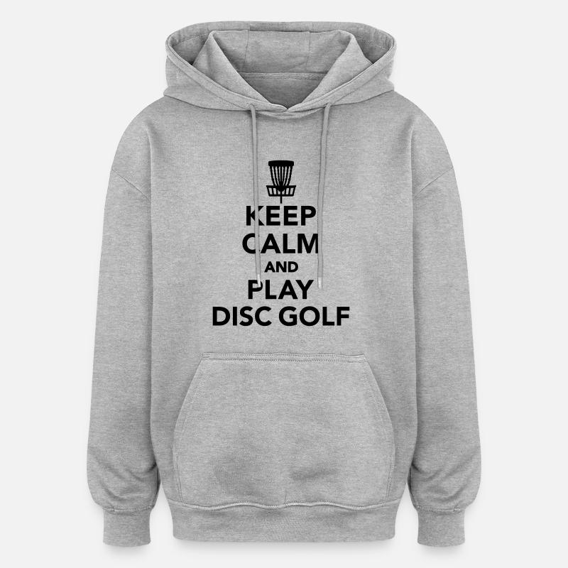 Disc golf - Oversized Unisex Hoodie - Grau meliert