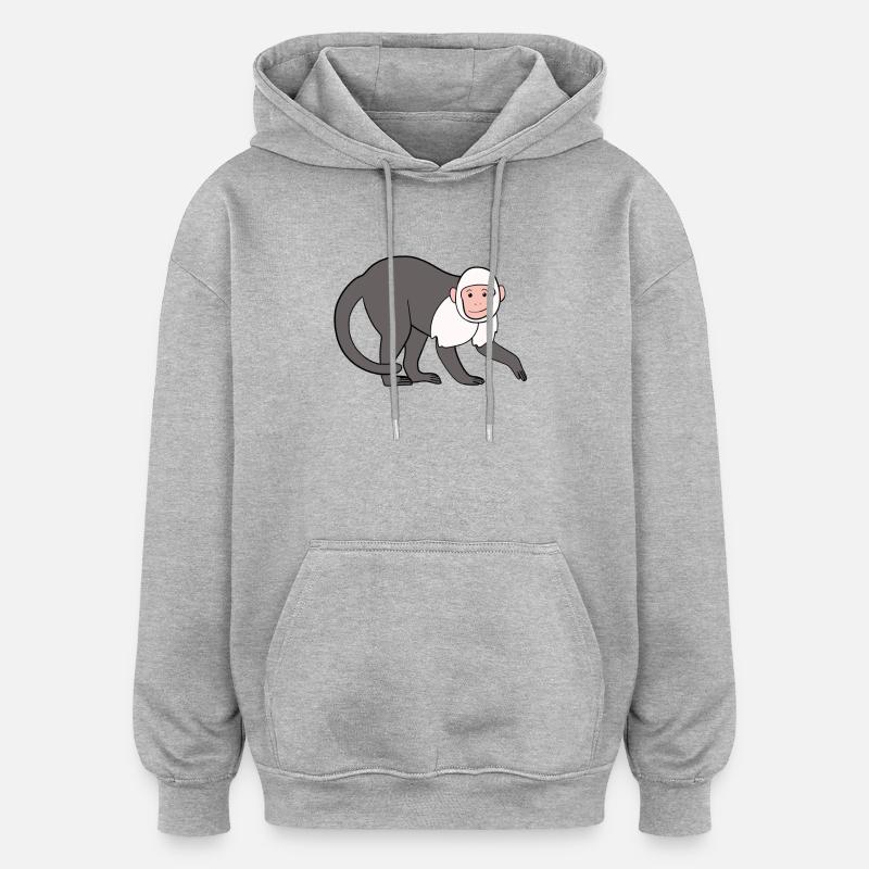 Capuchin Monkey Monkey - Oversized Unisex Hoodie - heather grey