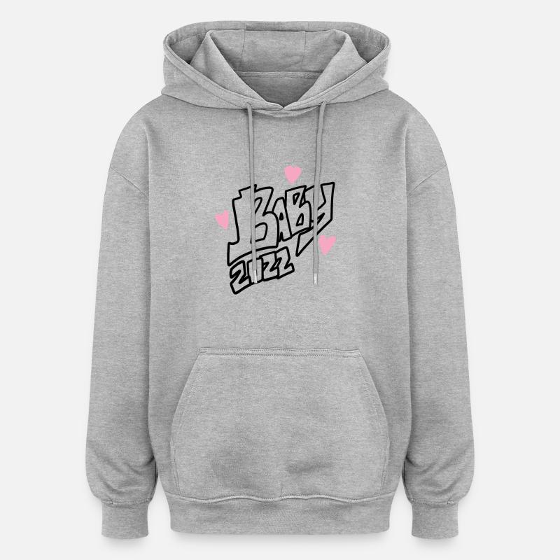 Bébé - Sweat à capuche oversize unisexe - gris chiné