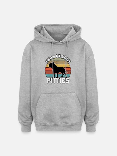 Show me your pitties - Oversized Unisex Hoodie - heather grey