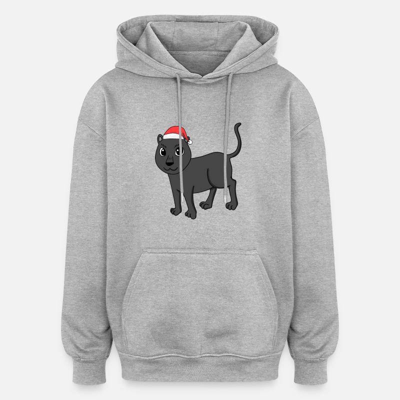 Noël - Sweat à capuche oversize unisexe - gris chiné