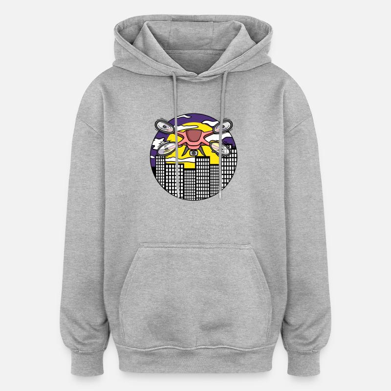 Drone Drone Drones - Oversized Unisex Hoodie - heather grey