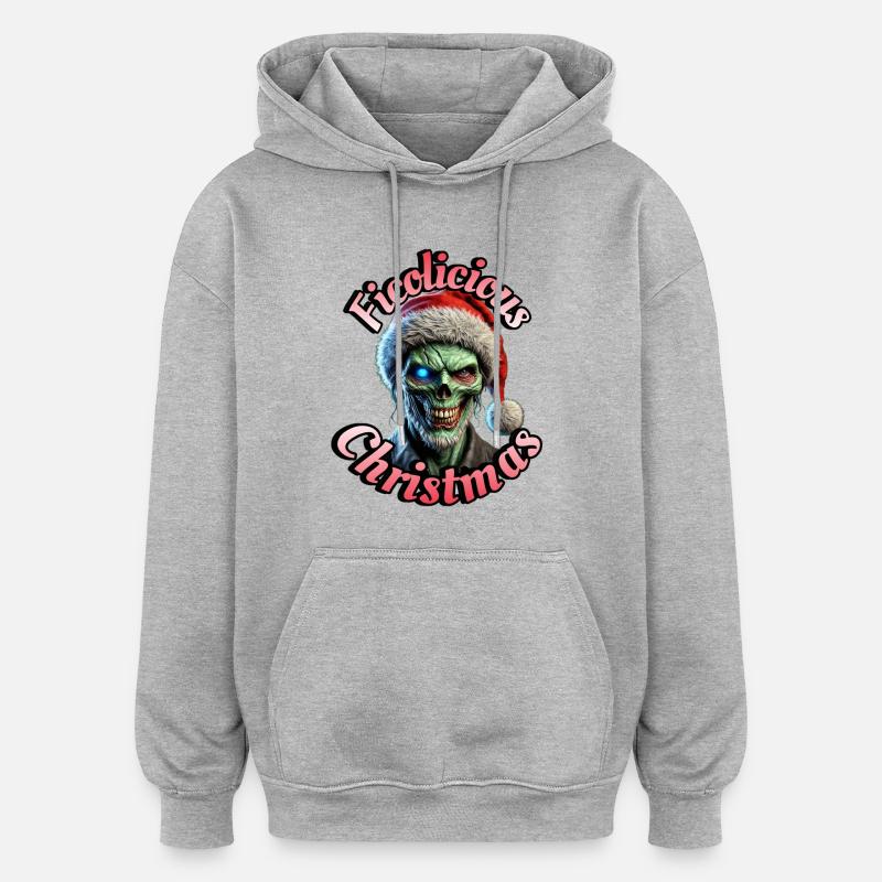 Ficolicious Christmas - Oversized Unisex Hoodie - Grau meliert