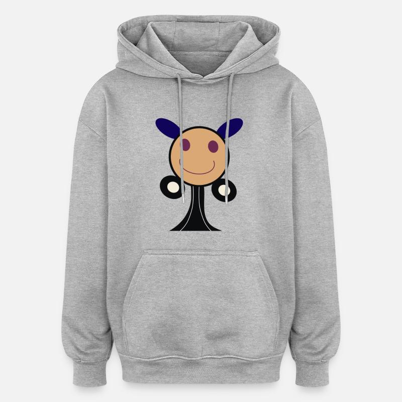 Ronflement - Sweat à capuche oversize unisexe - gris chiné