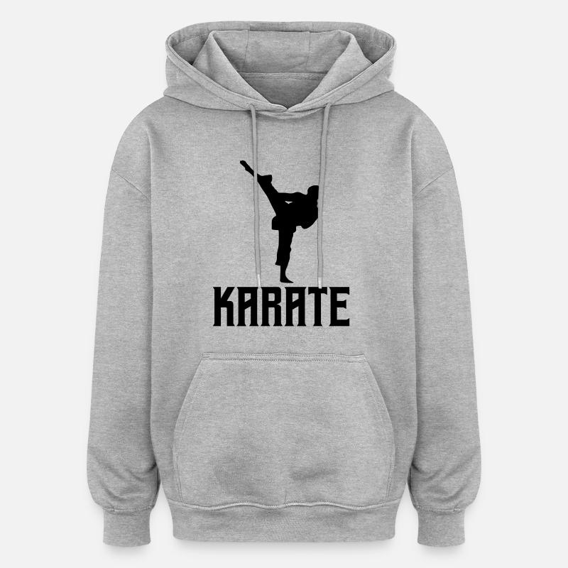 Karate - Oversized Unisex Hoodie - heather grey