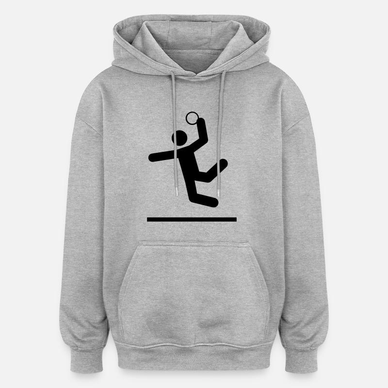 Handball - Sweat à capuche oversize unisexe - gris chiné