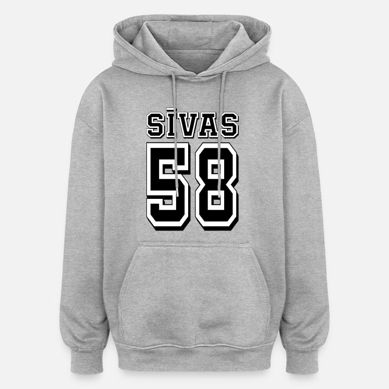 Sivas 58 - Oversized Unisex Hoodie - Grau meliert