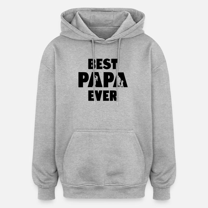 Bester Papa aller Zeiten - Oversized Unisex Hoodie - Grau meliert