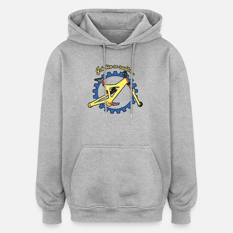Je suis tellement sans roues - Sweat à capuche oversize unisexe - gris chiné