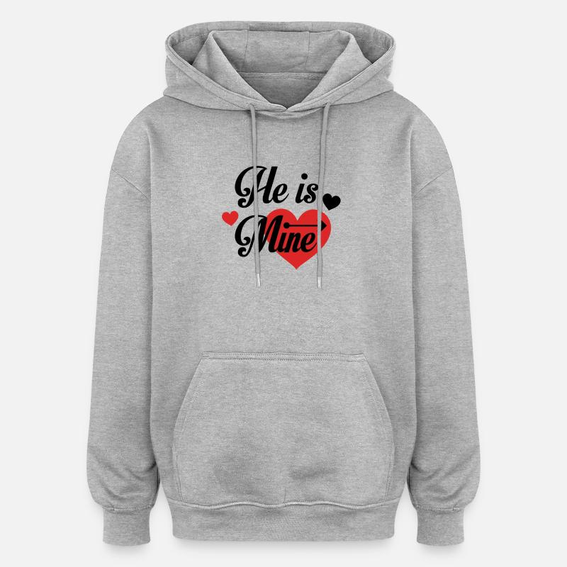 Nouveau design d’expression de l’amour - Sweat à capuche oversize unisexe - gris chiné