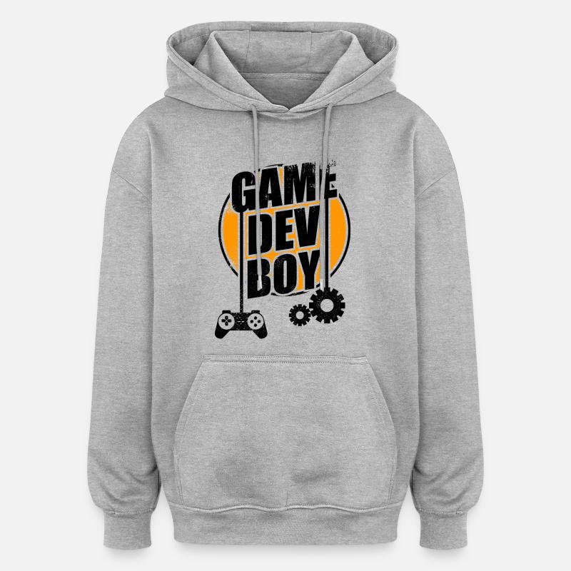 Game Dev Junge - Oversized Unisex Hoodie - Grau meliert