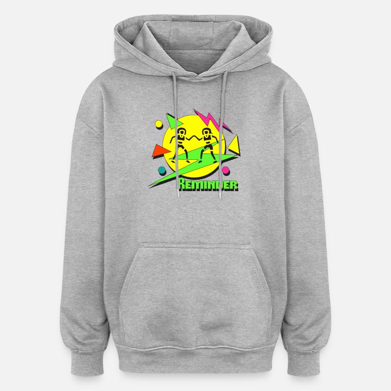 Reminder 80s - Oversized Unisex Hoodie - Grau meliert