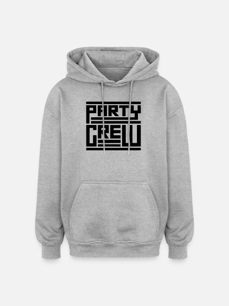 Party Crew - Oversized Unisex Hoodie - heather grey