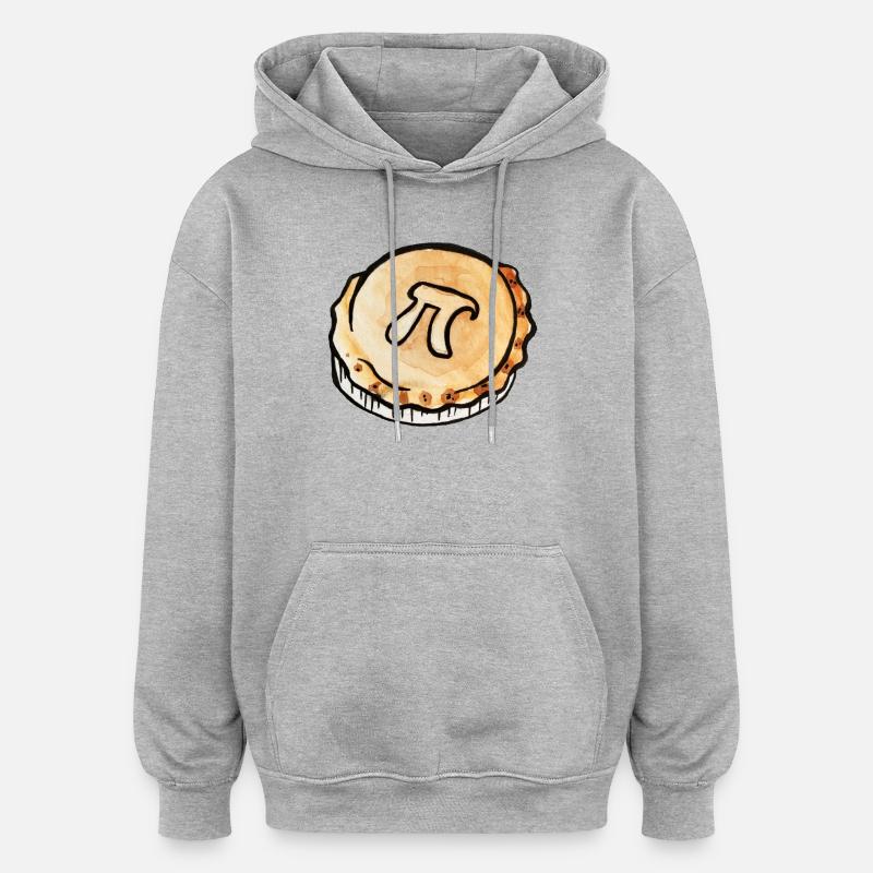 T-shirt graphique Pi Pie - Sweat à capuche oversize unisexe - gris chiné