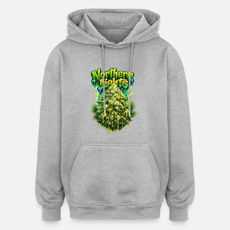 Northern Lights Graffiti Classic Print - Sweat à capuche oversize unisexe - gris chiné