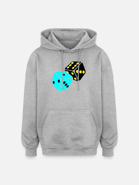 Neon Cube Playroom - Oversized Unisex Hoodie - heather grey